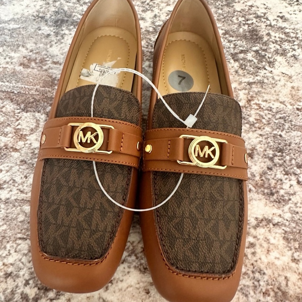 Michael Kors Brown and Tan Loafers size 9